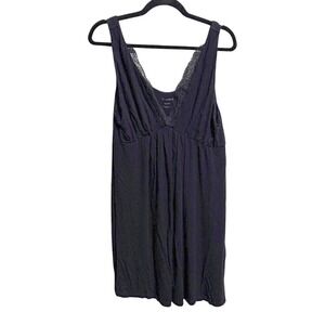 Arabella black knit lace deep V dress sz XL